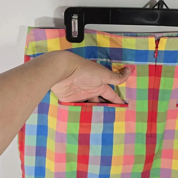 {Liz Claiborne} Multicolor Check Print Pencil Skirt Size 12 - Picture 5 of 14